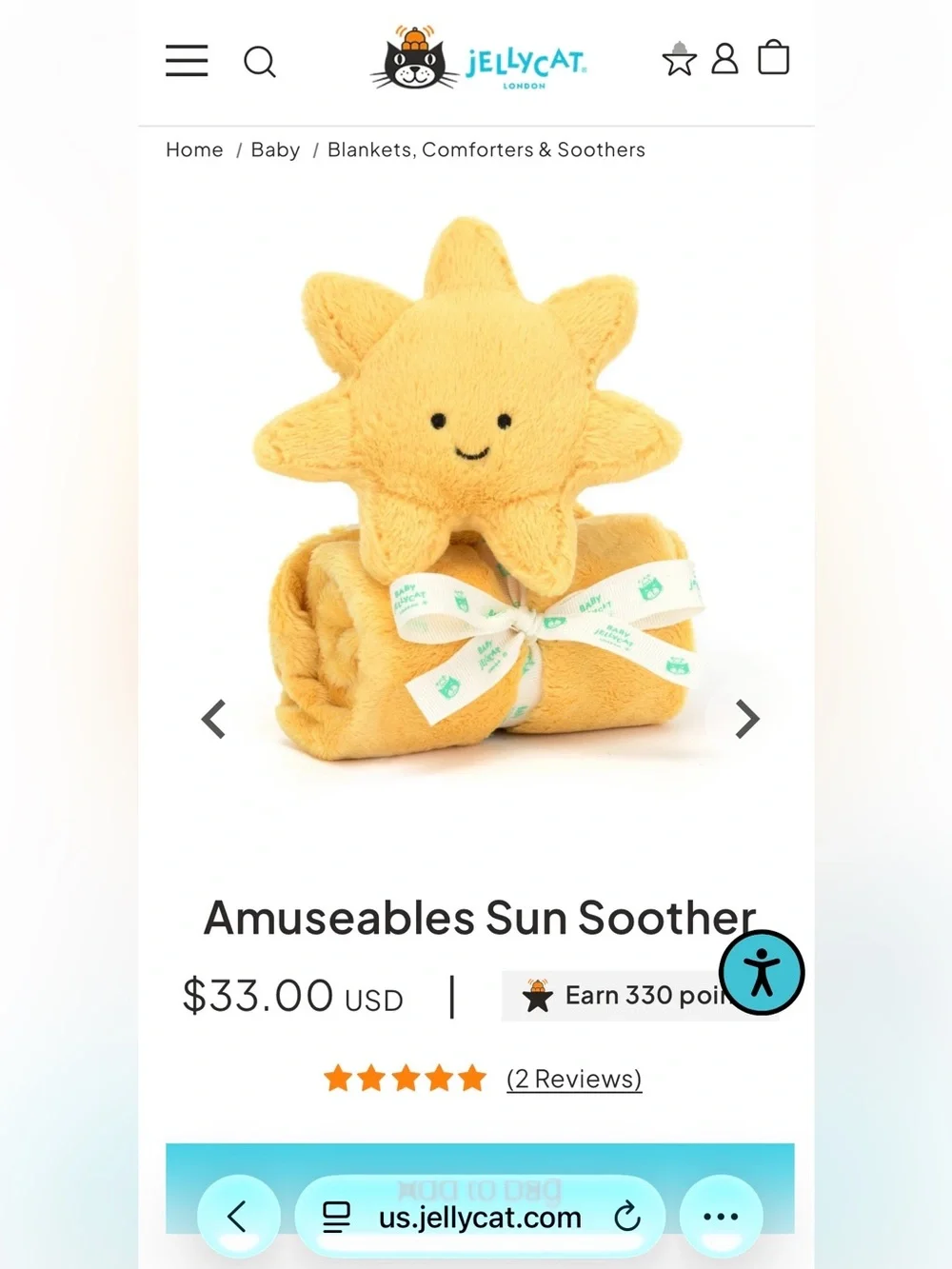 Jellycat soft yellow